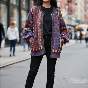 Vintage hand made Betty white Multicolor Women's Sweater size L